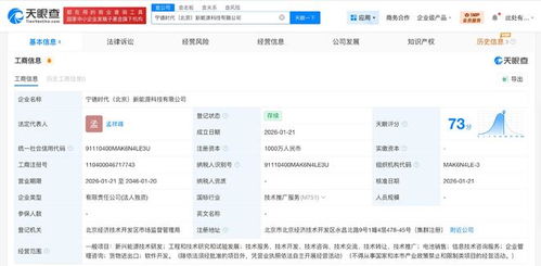 寧德時(shí)代北京新能源科技公司成立 以信息技術(shù)咨詢(xún)服務(wù)加速產(chǎn)業(yè)智能化轉(zhuǎn)型
